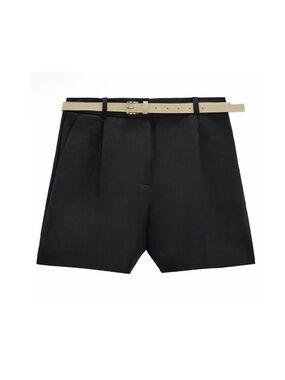 zara belted shorts